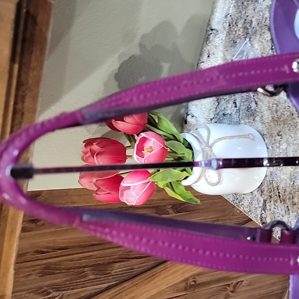 Coach EUC SOHO Plum Patient Leather Handbag - Picture 4 of 9